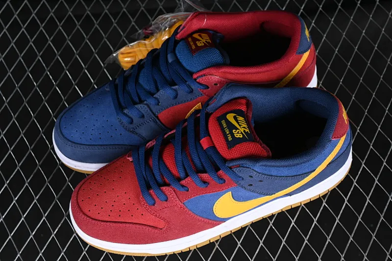 All categories Nk SB Dunk series Nk SB Dunk Low low-top skate shoes K version Nk SB Dunk Low "Barcelona" Barcelona dress color Dunk series retro low-top skate shoes DJ0606-400